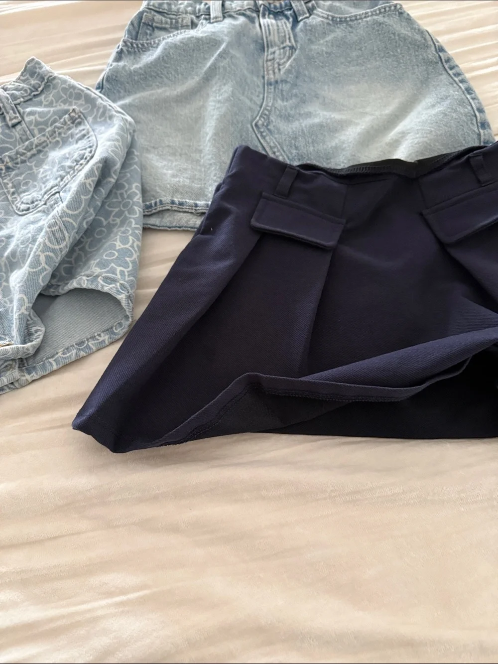 Girls Mini Skirt Collection - Light Denim & Navy